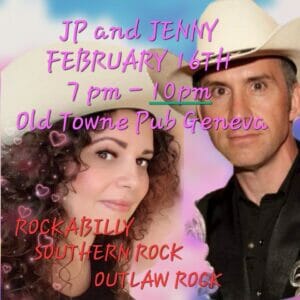 Valentine themed dance party at old towne pub in Geneva Illinois