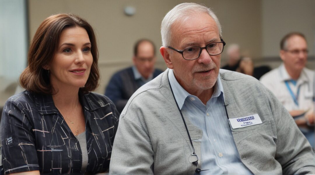 Older veteran with daughter discussing healthcare with doctor 